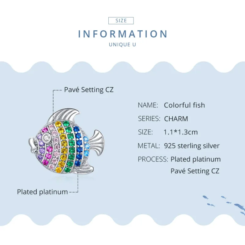 (immagine per) Charm tipo Pandora Pesce colorato - SCC1803 - Visualizza 8