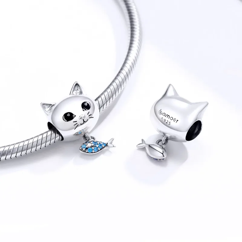 (immagine per) Charm tipo Pandora Pesce d'amore del gattino - BSC226 - Visualizza 4
