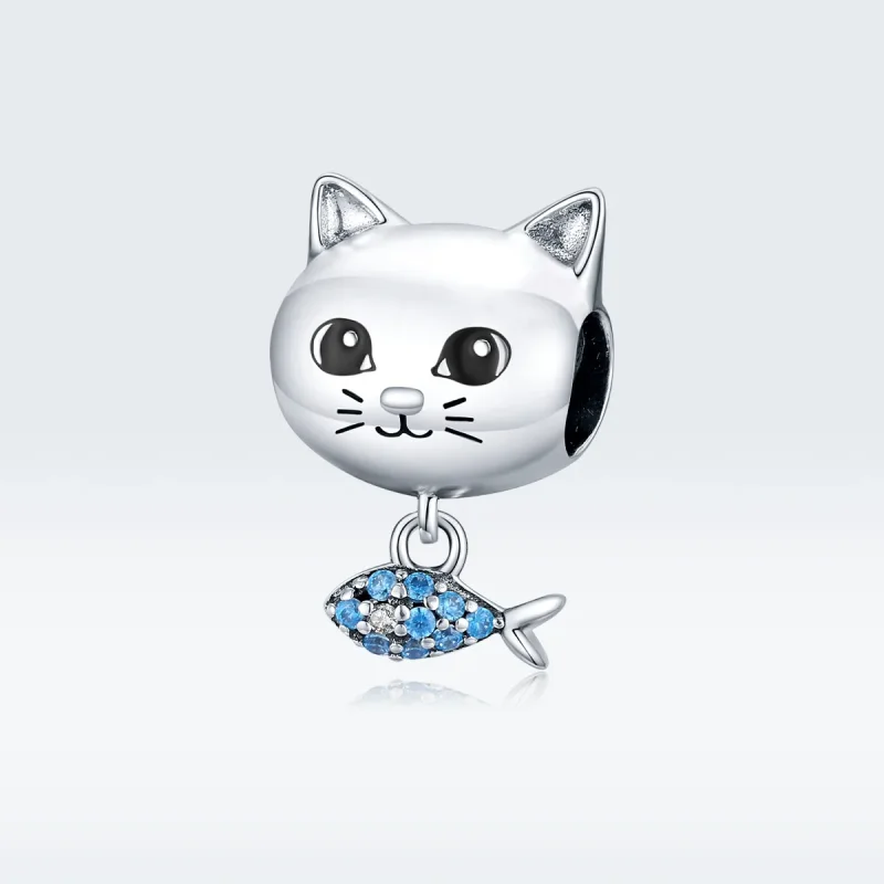 (immagine per) Charm tipo Pandora Pesce d'amore del gattino - BSC226 - Visualizza 5