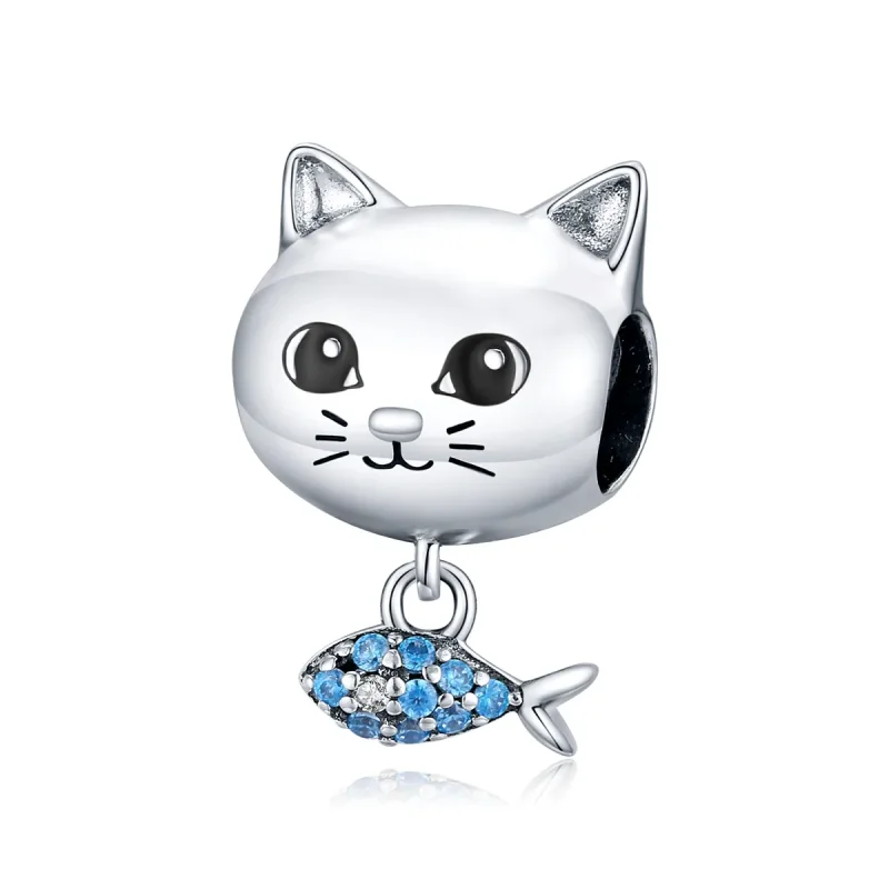 (immagine per) Charm tipo Pandora Pesce d'amore del gattino - BSC226