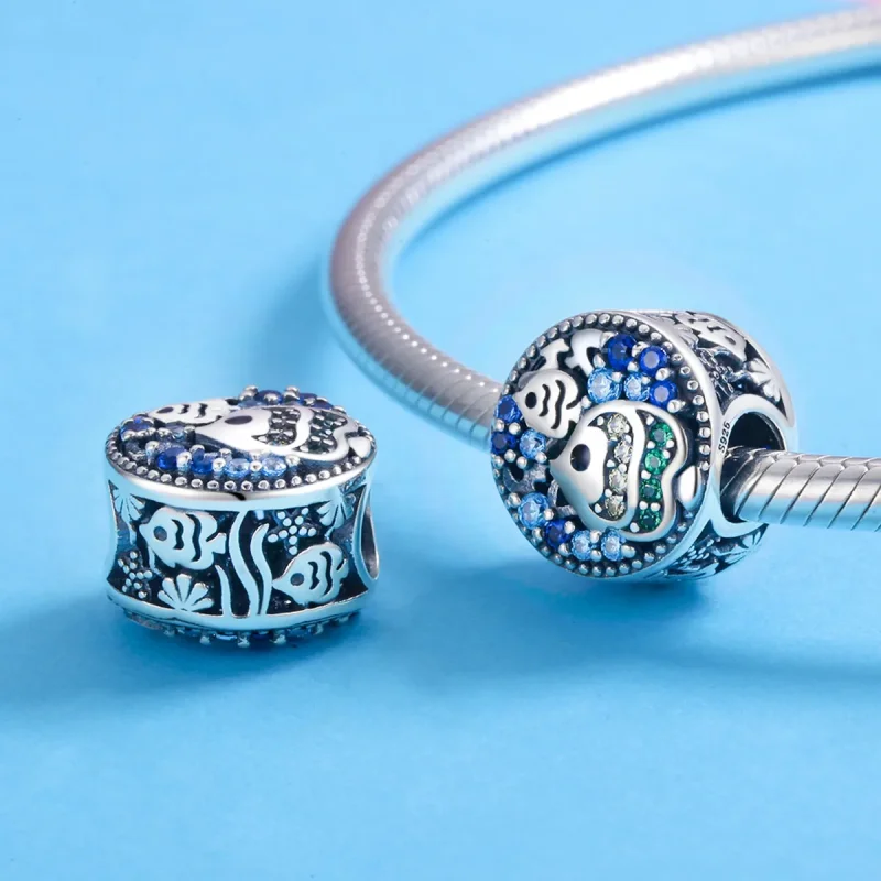 (immagine per) Charm tipo Pandora Pesci colorati del mondo sottomarino - SCC764 - Visualizza 3