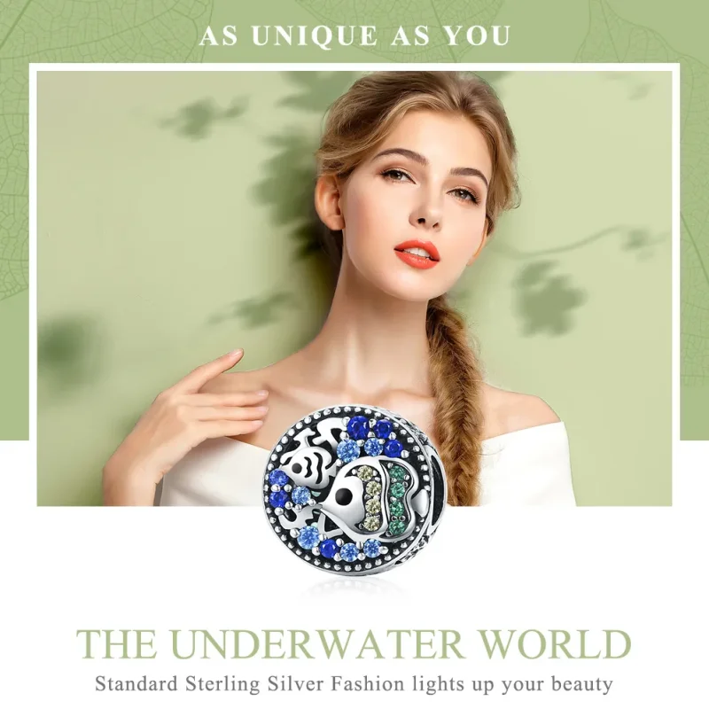 (immagine per) Charm tipo Pandora Pesci colorati del mondo sottomarino - SCC764 - Visualizza 6