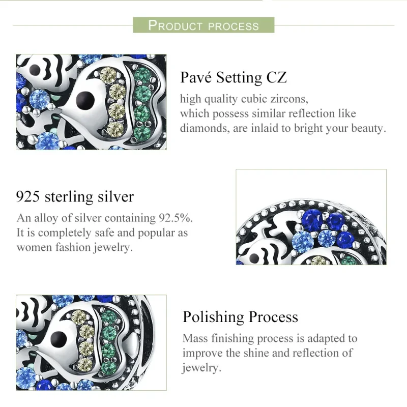 (immagine per) Charm tipo Pandora Pesci colorati del mondo sottomarino - SCC764 - Visualizza 7