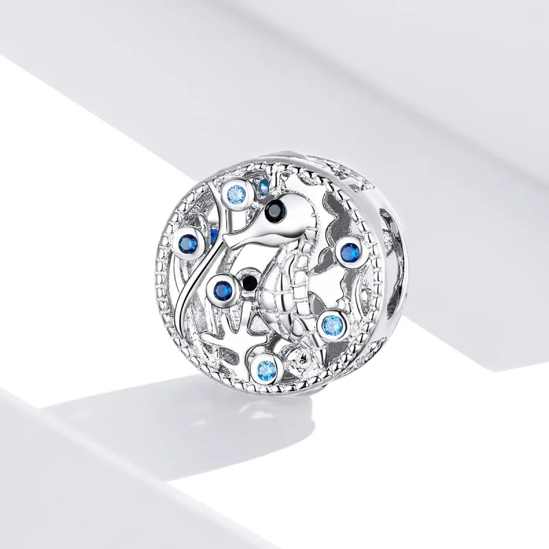 (immagine per) Charm tipo Pandora Piacevole cavalluccio marino - BSC266 - Visualizza 2