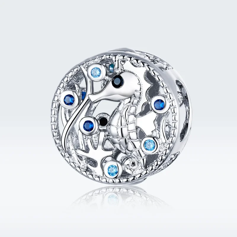 (immagine per) Charm tipo Pandora Piacevole cavalluccio marino - BSC266 - Visualizza 5