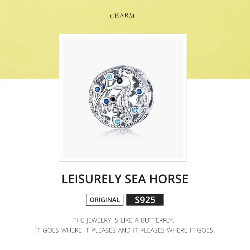 (immagine per) Charm tipo Pandora Piacevole cavalluccio marino - BSC266 - Visualizza 6