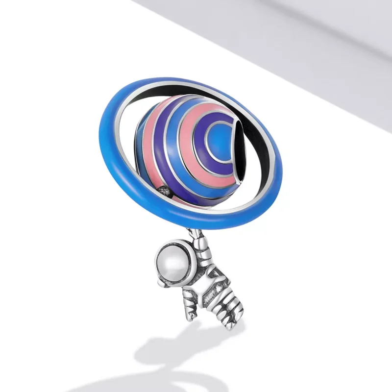 (immagine per) Charm tipo Pandora Pianeta Astronauta - SCC2095 - Visualizza 2