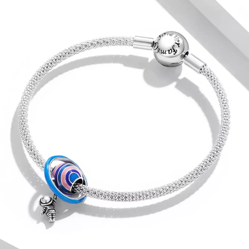 (immagine per) Charm tipo Pandora Pianeta Astronauta - SCC2095 - Visualizza 3