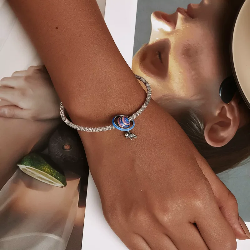 (immagine per) Charm tipo Pandora Pianeta Astronauta - SCC2095 - Visualizza 5