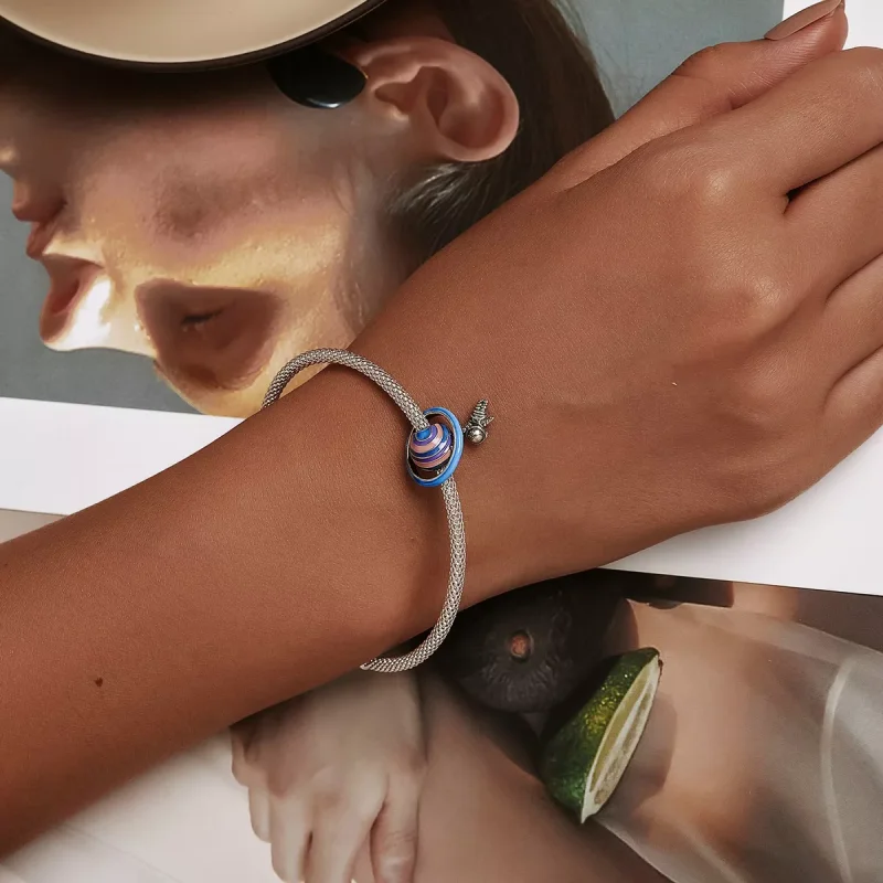 (immagine per) Charm tipo Pandora Pianeta Astronauta - SCC2095 - Visualizza 6