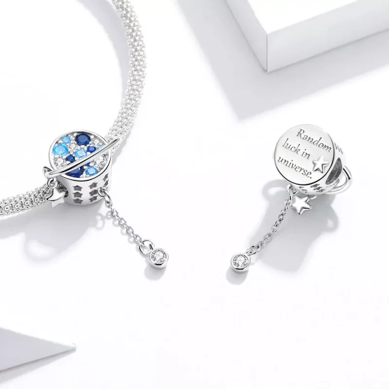 (immagine per) Charm tipo Pandora Pianeta Blu - BSC365 - Visualizza 4