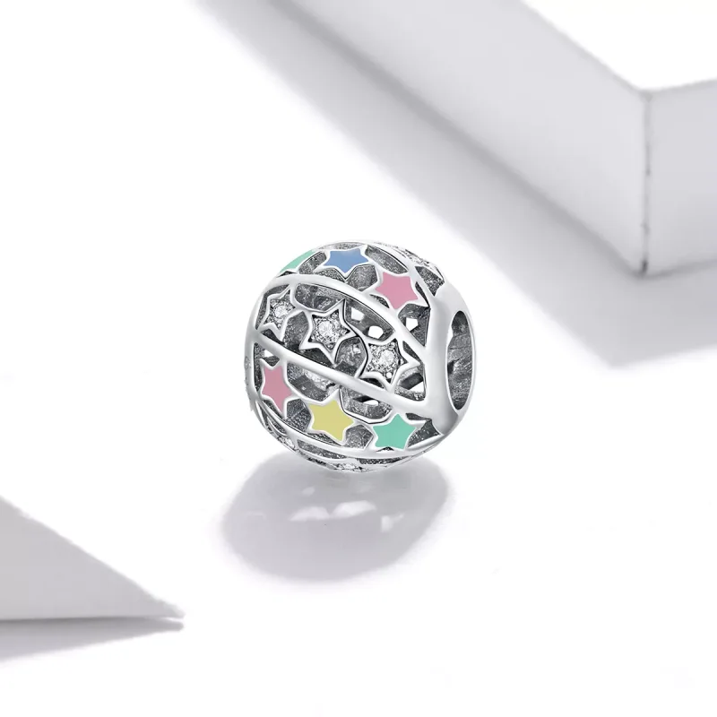 (immagine per) Charm tipo Pandora Pianeta Stella - BSC438 - Visualizza 2