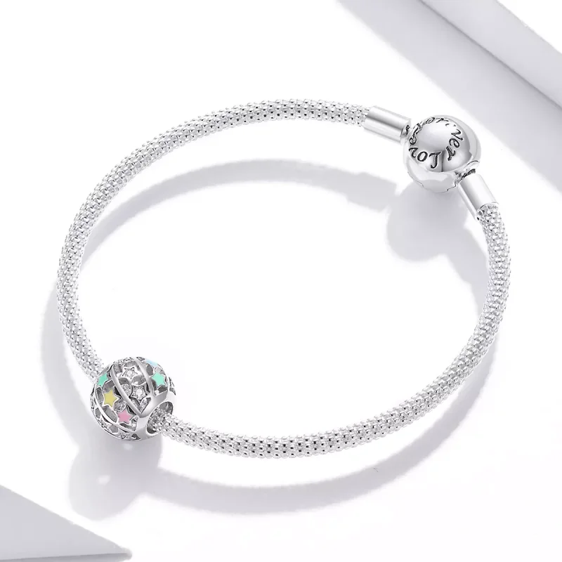(immagine per) Charm tipo Pandora Pianeta Stella - BSC438 - Visualizza 3