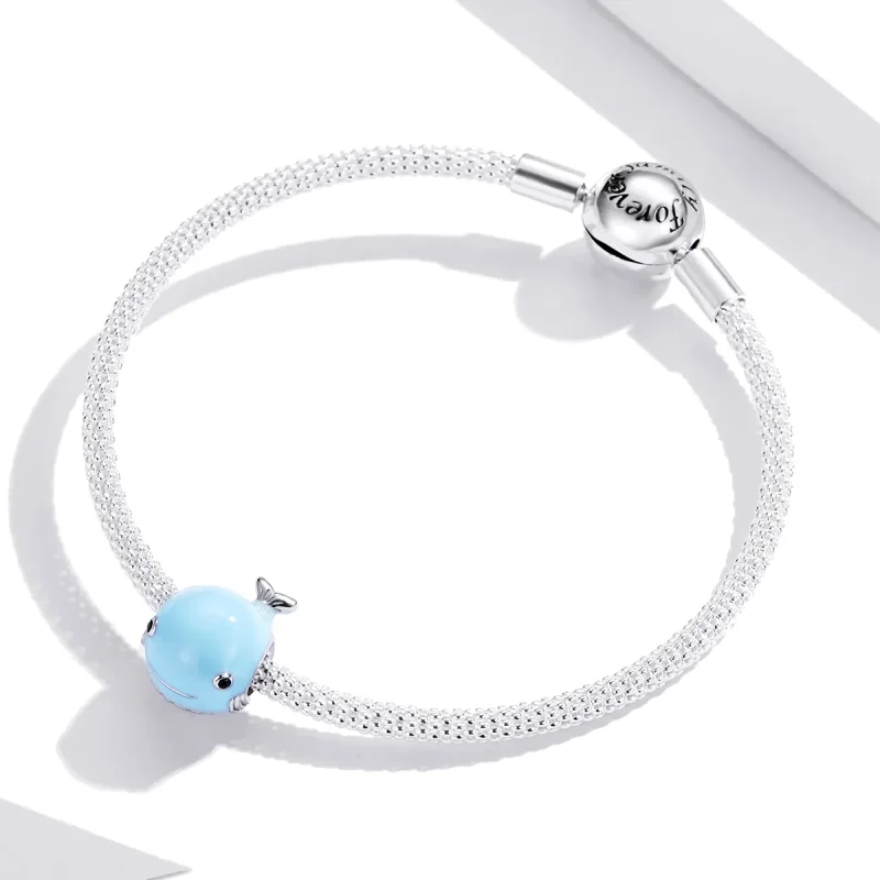 (immagine per) Charm tipo Pandora Piccola balena blu - BSC250 - Visualizza 2