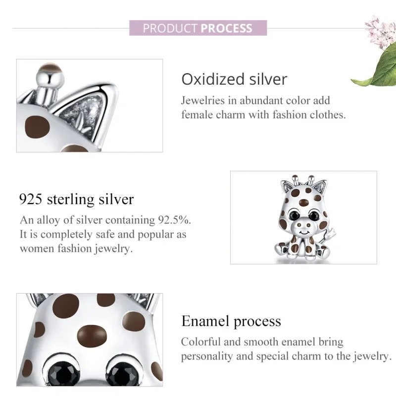 (immagine per) Charm tipo Pandora Piccola giraffa - SCC1691 - Visualizza 8
