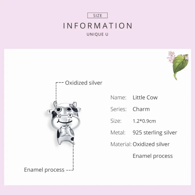 (immagine per) Charm tipo Pandora Piccola mucca - SCC1574 - Visualizza 7