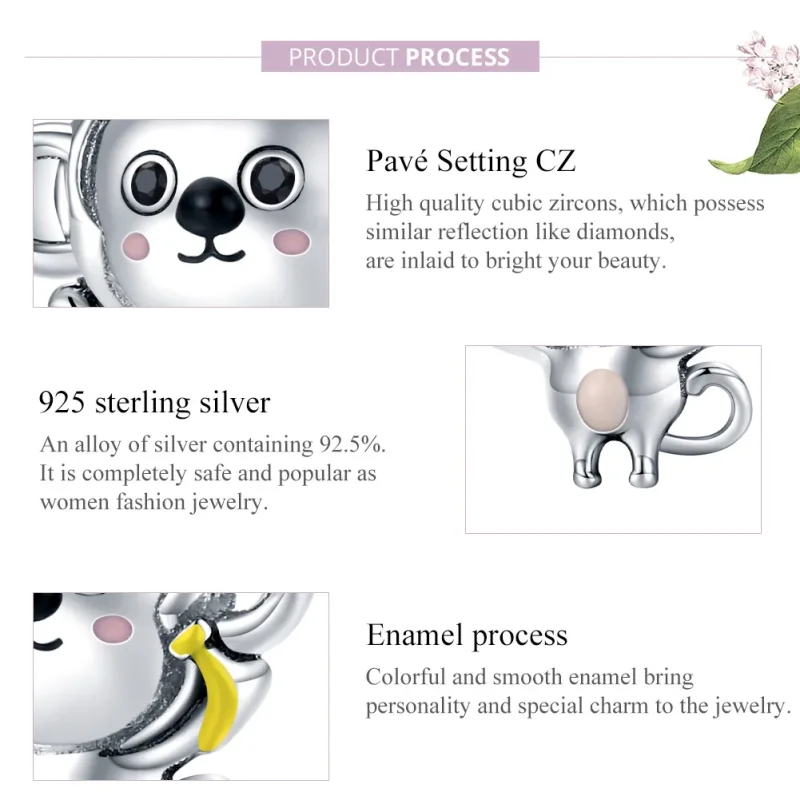 (immagine per) Charm tipo Pandora Piccola scimmia - SCC1575 - Visualizza 8