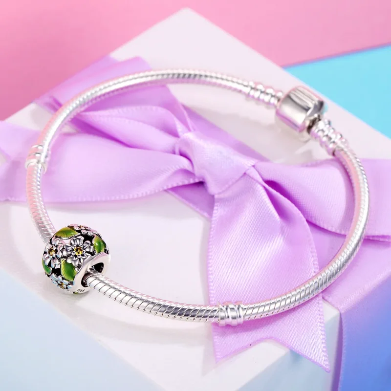 (immagine per) Charm tipo Pandora Piccole Margherite In Primavera E In Estate - SCC490 - Visualizza 5