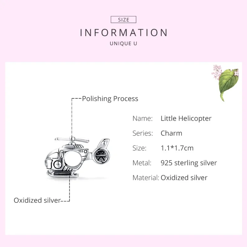 (immagine per) Charm tipo Pandora Piccolo elicottero - SCC1699 - Visualizza 6