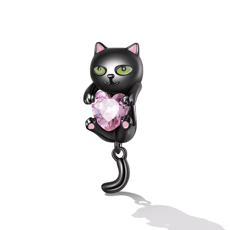 (immagine per) Charm tipo Pandora Piccolo gatto nero - SCC2329 - Visualizza 2