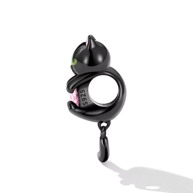 (immagine per) Charm tipo Pandora Piccolo gatto nero - SCC2329 - Visualizza 3