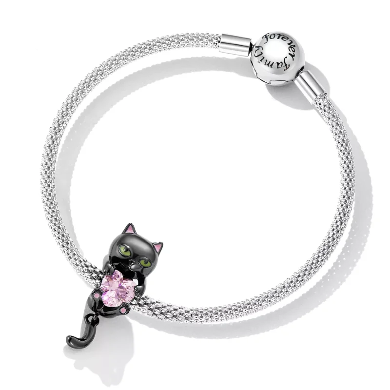 (immagine per) Charm tipo Pandora Piccolo gatto nero - SCC2329 - Visualizza 5