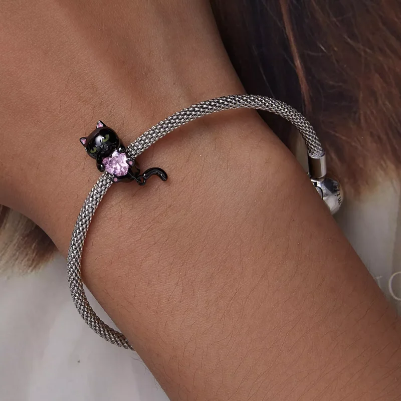 (immagine per) Charm tipo Pandora Piccolo gatto nero - SCC2329 - Visualizza 6