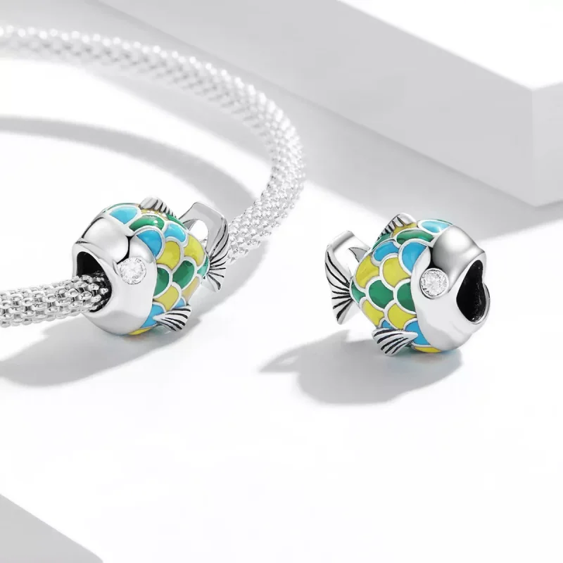 (immagine per) Charm tipo Pandora Piccolo pesce carino - SCC2073 - Visualizza 4