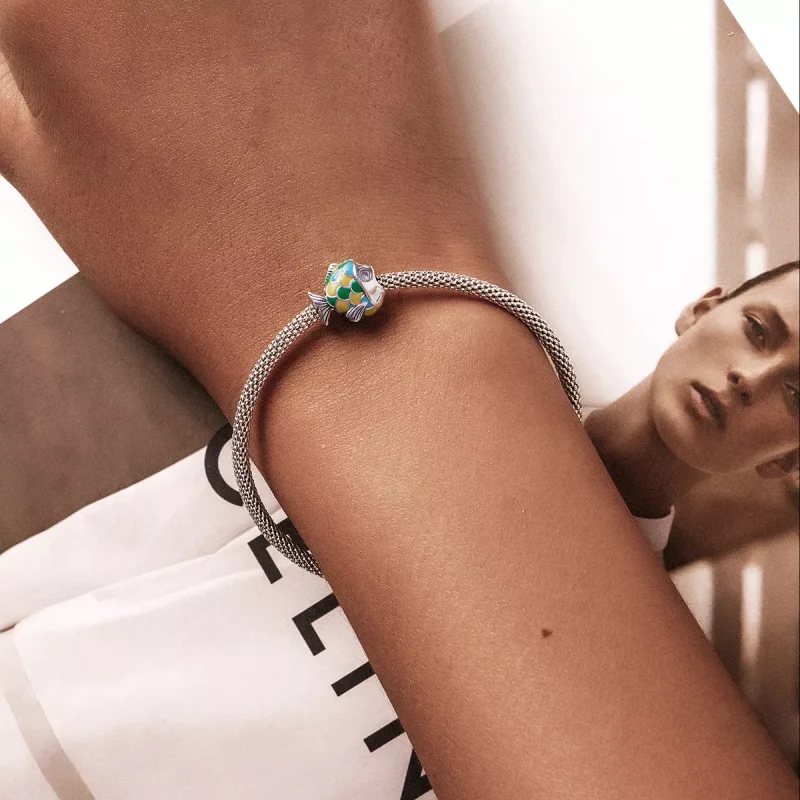 (immagine per) Charm tipo Pandora Piccolo pesce carino - SCC2073 - Visualizza 5
