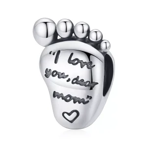 Charm tipo Pandora Piedi d'amore - SCC1901 (immagine per) Charm tipo Pandora Piedi d'amore - SCC1901