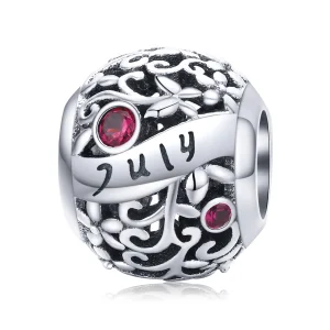 (immagine per) Charm tipo Pandora Pietra portafortuna del granato di luglio - SCC1385-7