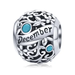 (immagine per) Charm tipo Pandora Pietra portafortuna di dicembre - SCC1385-12