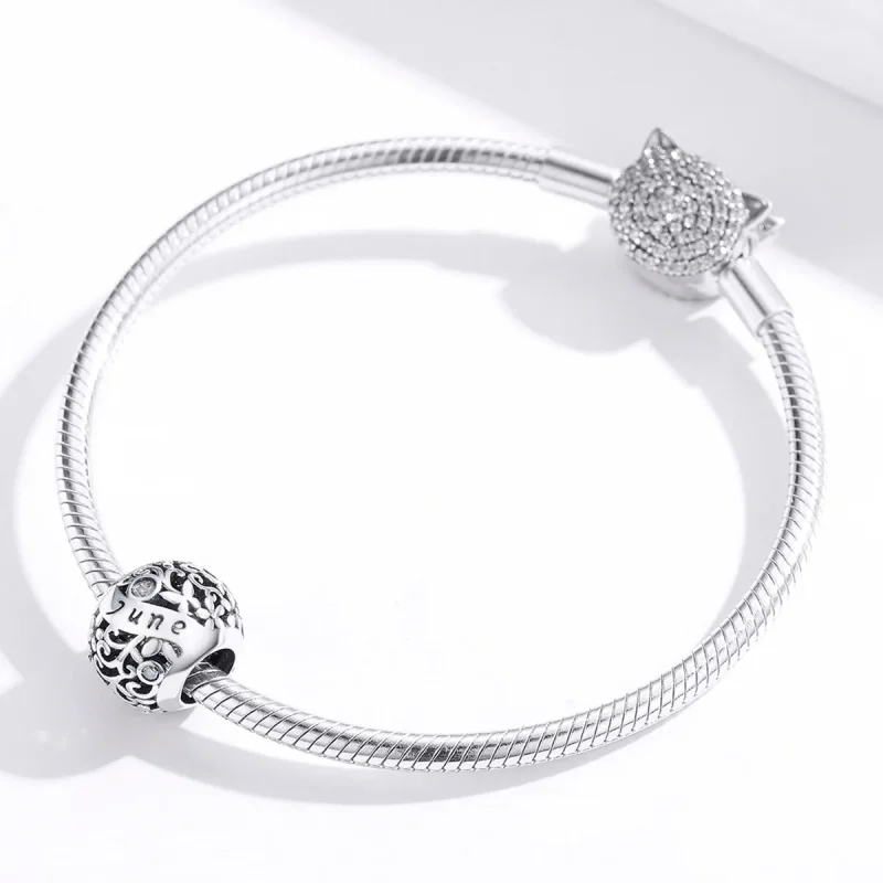(immagine per) Charm tipo Pandora Pietra portafortuna di giugno - SCC1385-6 - Visualizza 2