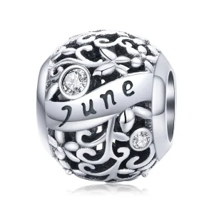 (immagine per) Charm tipo Pandora Pietra portafortuna di giugno - SCC1385-6