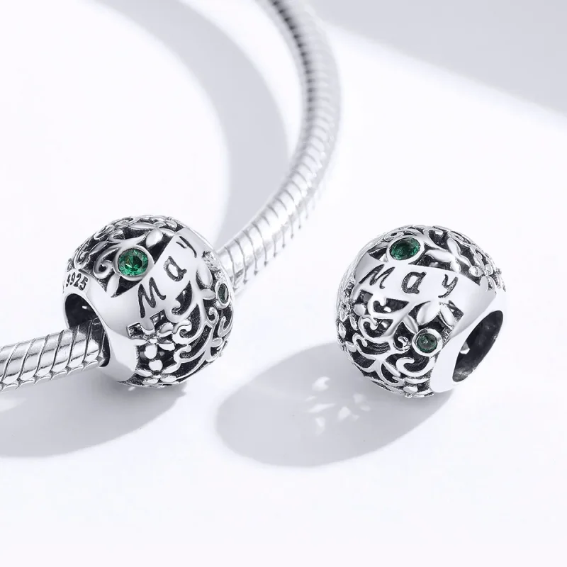 (immagine per) Charm tipo Pandora Pietra portafortuna di maggio - SCC1385-5 - Visualizza 2