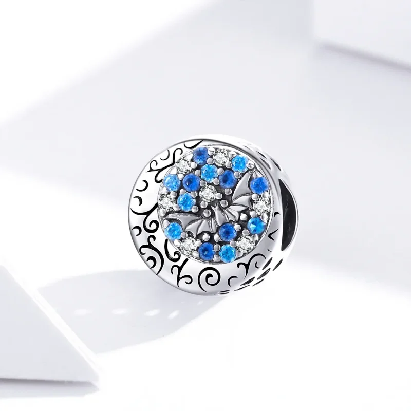 (immagine per) Charm tipo Pandora Pipistrello misterioso di pietra blu - SCC1554 - Visualizza 3