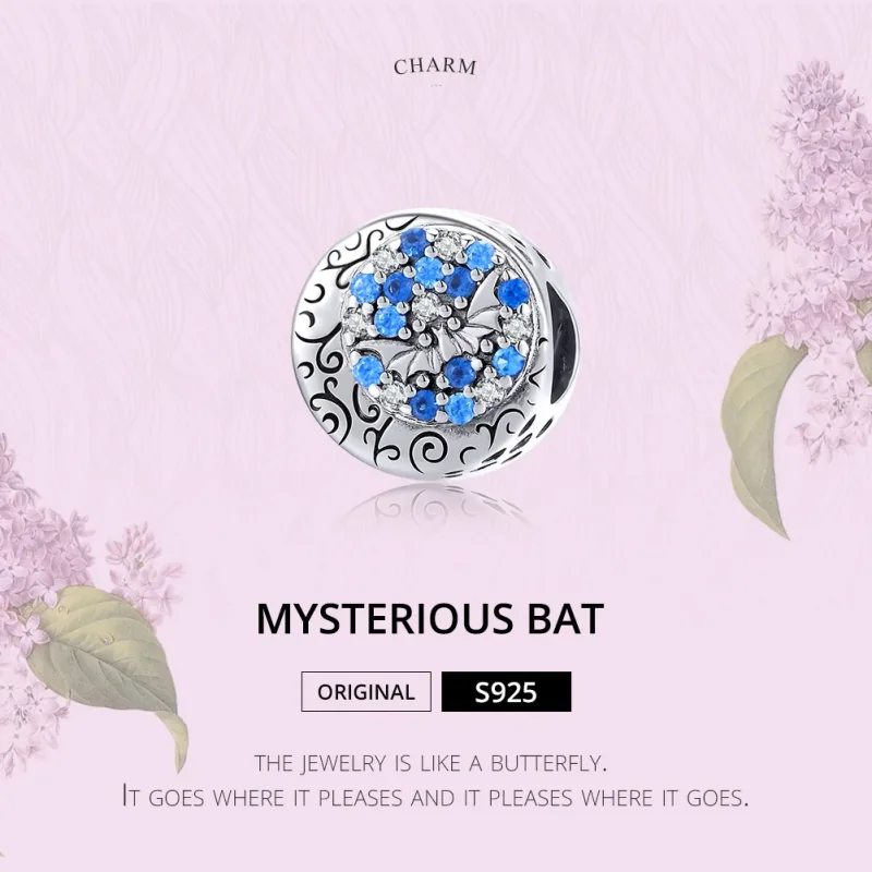(immagine per) Charm tipo Pandora Pipistrello misterioso di pietra blu - SCC1554 - Visualizza 6