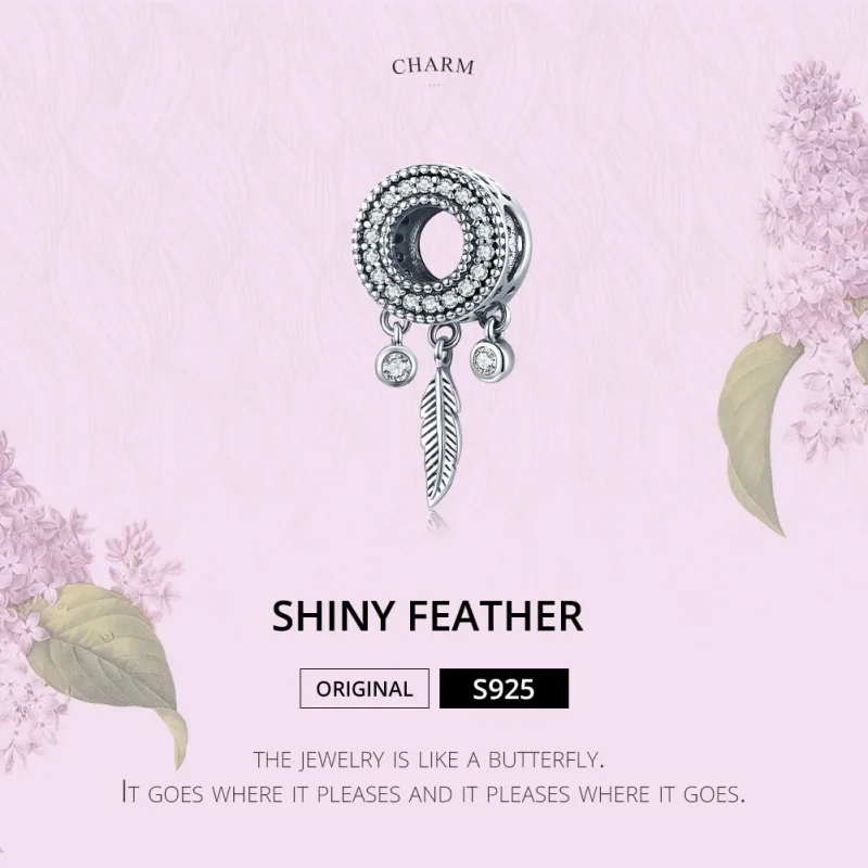 (immagine per) Charm tipo Pandora Piuma lucida - SCC1550 - Visualizza 6