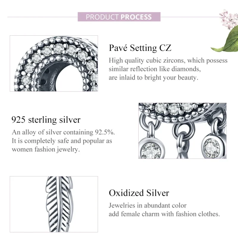 (immagine per) Charm tipo Pandora Piuma lucida - SCC1550 - Visualizza 8