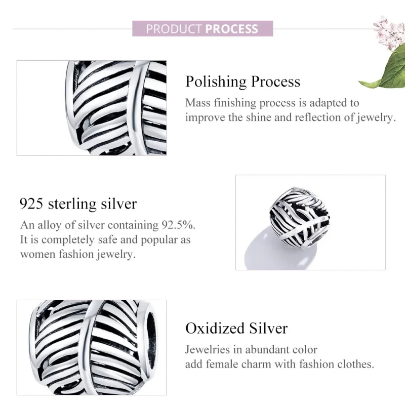 (immagine per) Charm tipo Pandora Piuma - SCC1509 - Visualizza 8