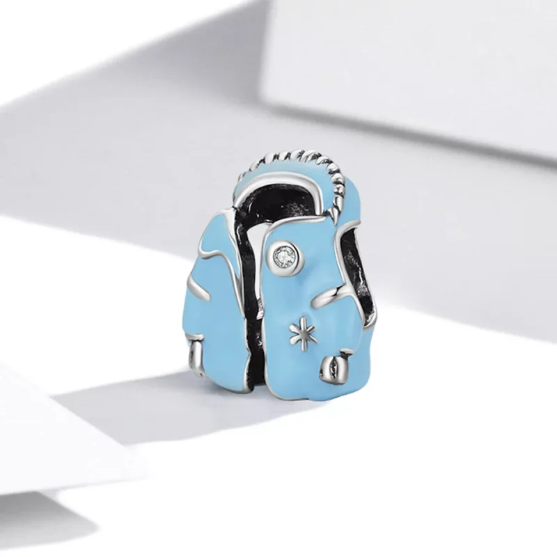 (immagine per) Charm tipo Pandora Piumino celeste - SCC1999 - Visualizza 2