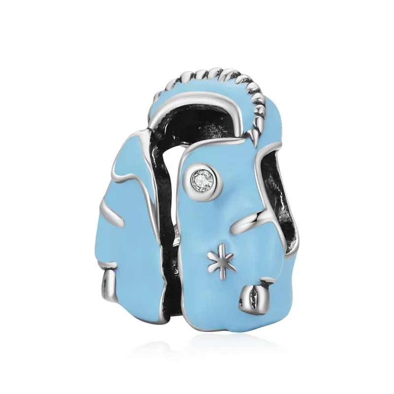 (immagine per) Charm tipo Pandora Piumino celeste - SCC1999