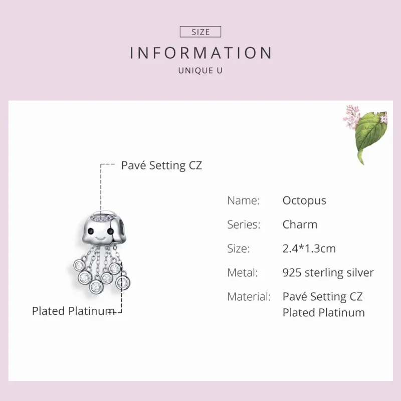 (immagine per) Charm tipo Pandora Polpo - BSC081 - Visualizza 6