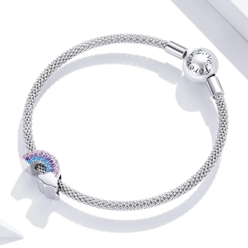 (immagine per) Charm tipo Pandora Ponte Arcobaleno - SCC1788 - Visualizza 3
