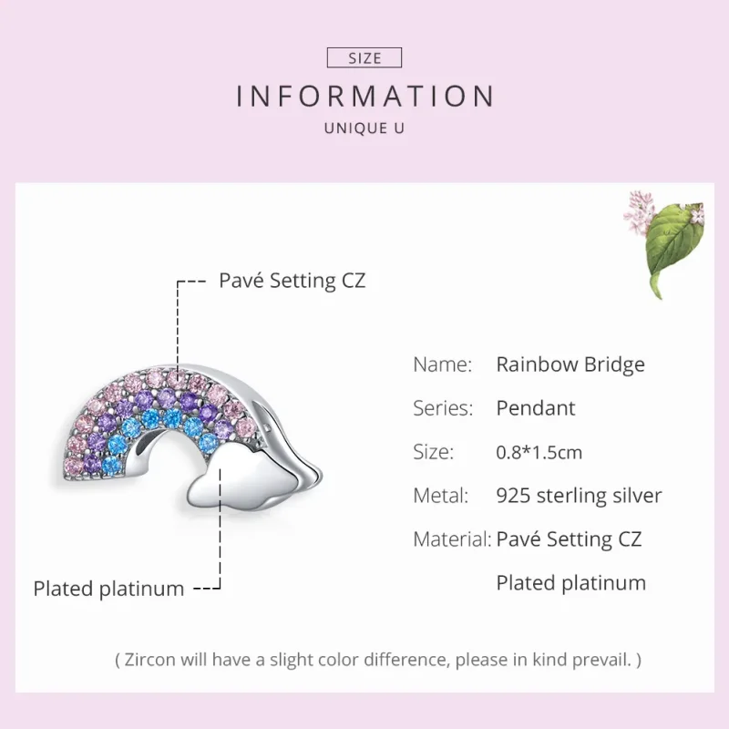 (immagine per) Charm tipo Pandora Ponte Arcobaleno - SCC1788 - Visualizza 7