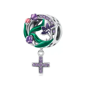 Charm tipo Pandora Potere femminile - Croce di fiori - SCC2142 (immagine per) Charm tipo Pandora Potere femminile - Croce di fiori - SCC2142