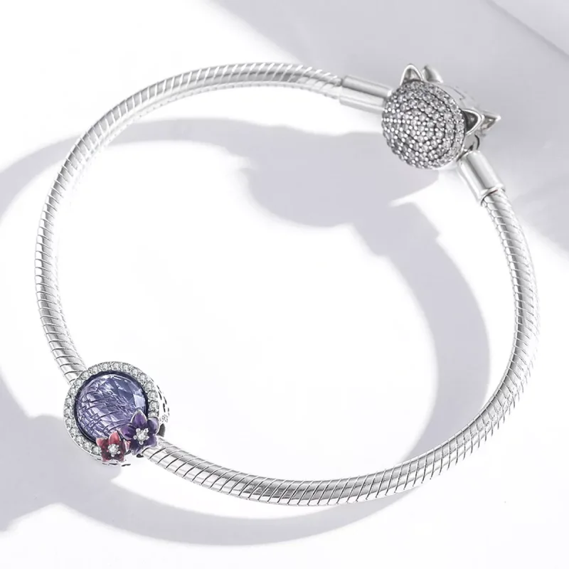 (immagine per) Charm tipo Pandora Potere femminile - Fiori brillanti - SCC2141 - Visualizza 3