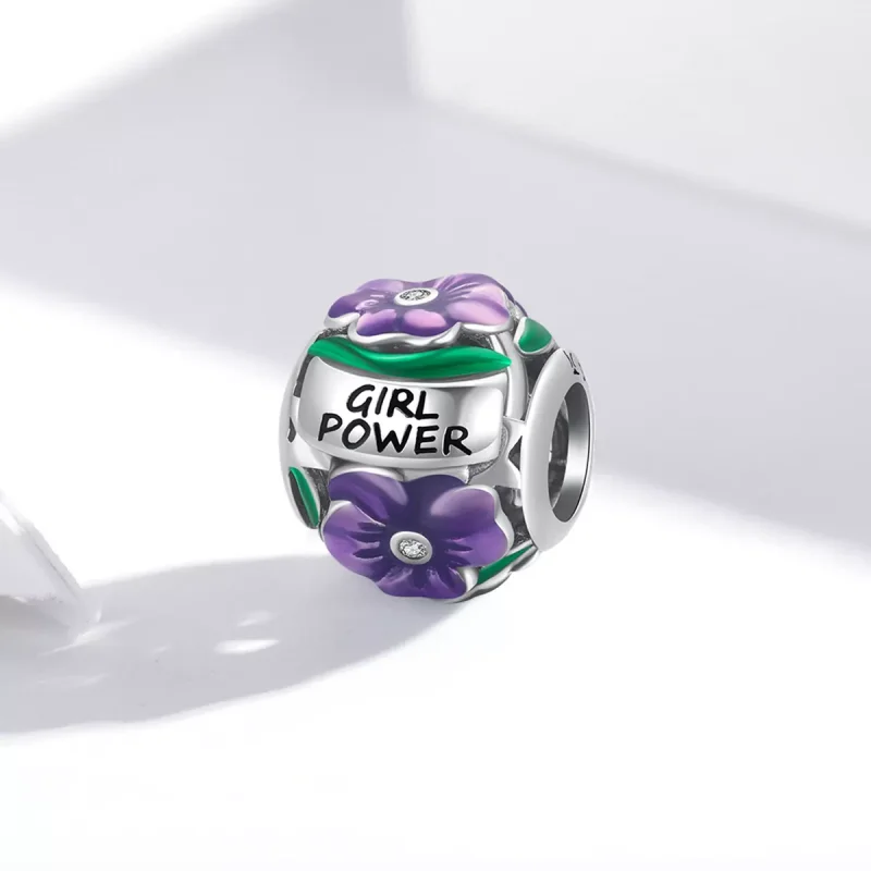 (immagine per) Charm tipo Pandora Potere femminile - Viola - SCC2140 - Visualizza 2