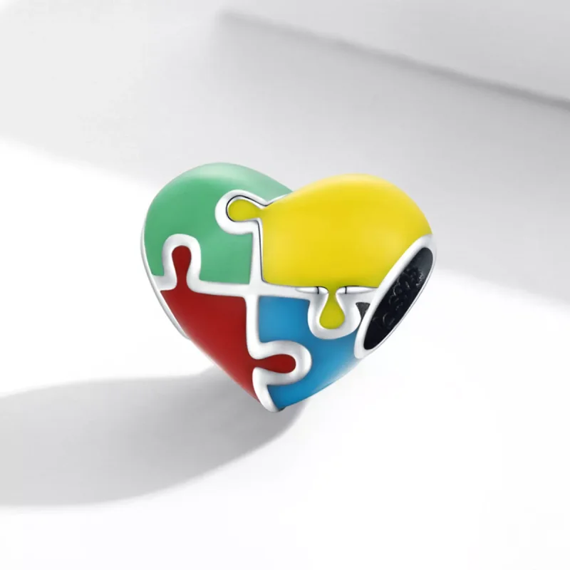 (immagine per) Charm tipo Pandora Puzzle d'amore - BSC547 - Visualizza 2