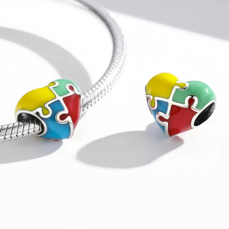 (immagine per) Charm tipo Pandora Puzzle d'amore - BSC547 - Visualizza 4